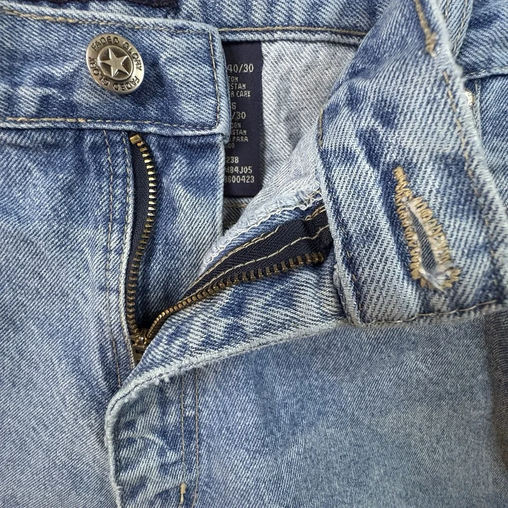 Faded Glory Men's 40.5x29 Blue Relaxed Fit Medium/Light Wash Y2K Jeans SEE DESC